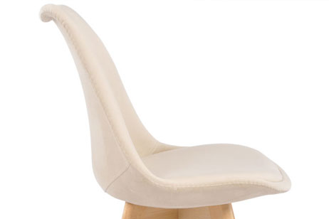 krzesło welurowe tapicerowane Bolonia z poduszką