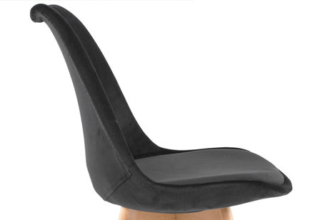 krzesło welurowe tapicerowane Bolonia z poduszką
