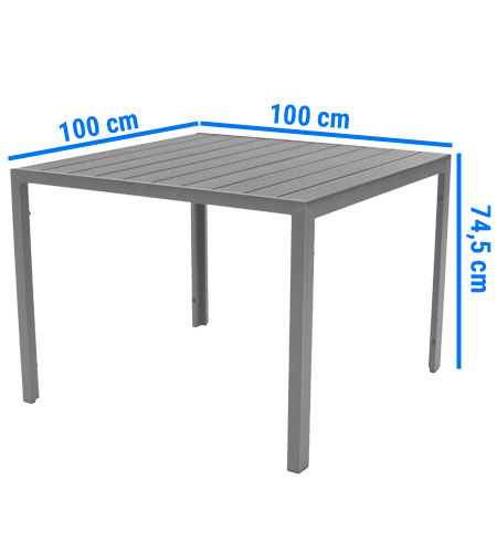 stół ogrodowy aluminiowy kwadratowy