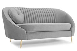 Mała sofa do salonu dwuosobowa KING - szara